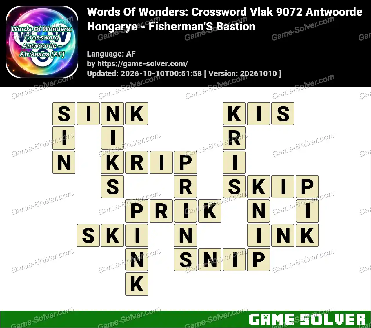 Words Of Wonders: Crossword Vlak 9072 Antwoorde – Hongarye – Fisherman’S Bastion
